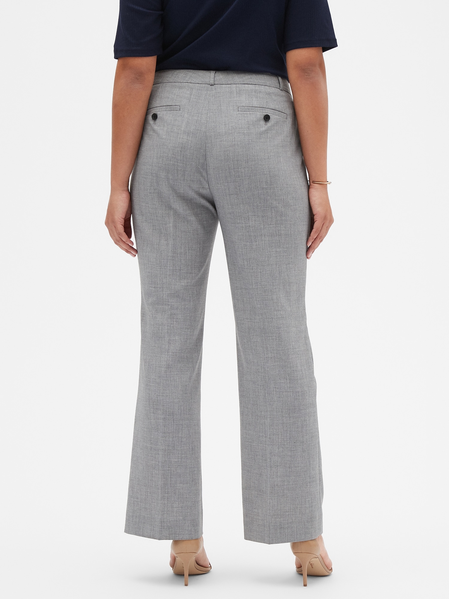 Washable Curvy Logan Grey Tailored Trouser